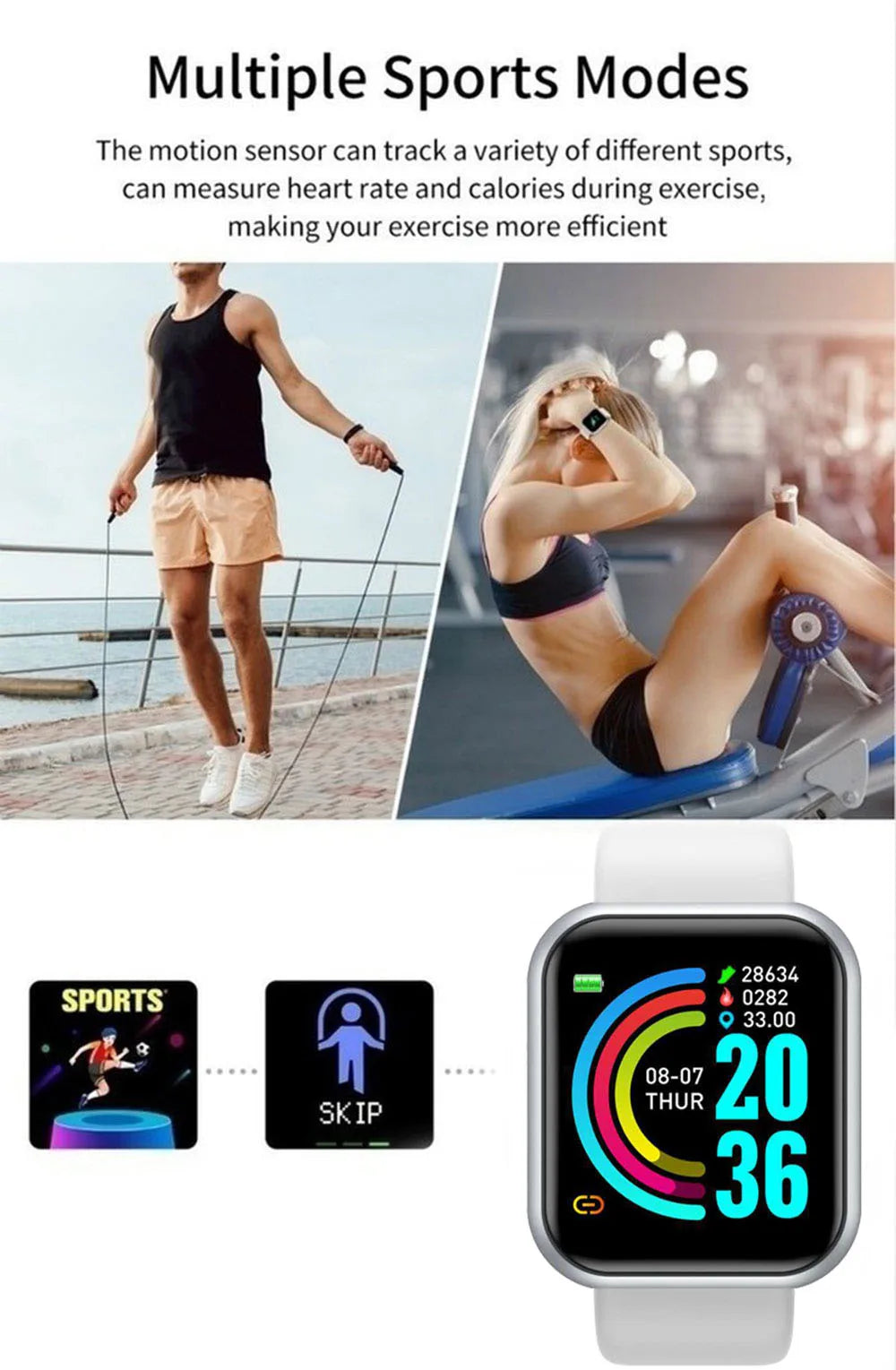 Wireless Smart Watch, Suitable For Men And Women